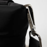 padded tote bag medium + strap basic woven slim - black - VIVI MARI