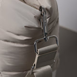 padded tote bag medium + strap basic woven slim - stone - VIVI MARI
