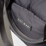 padded tote bag small + strap basic woven slim - taupe - VIVI MARI