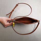 pouch + strap basic classic thin - tan - VIVI MARI