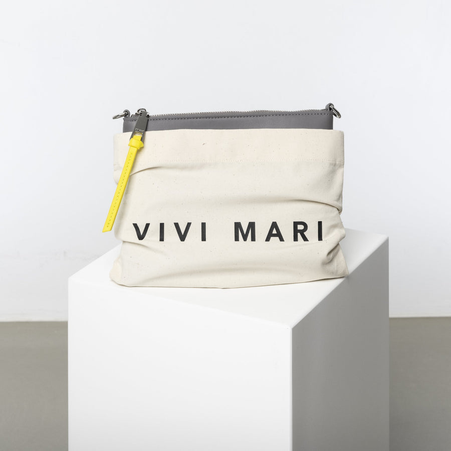 Pouch + strap basic classic thin - taupe - VIVI MARI