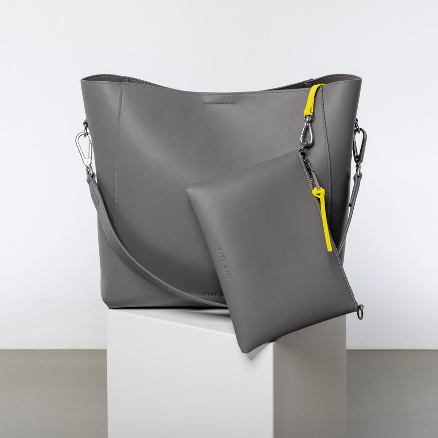 Pouch + strap basic classic thin - taupe - VIVI MARI