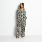 Pyjama Pants - leo splashes black/sand - VIVI MARI