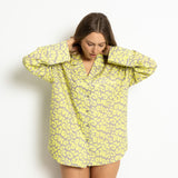 Pyjama Shirt long sleeve - leo splashes yellow/grey - VIVI MARI