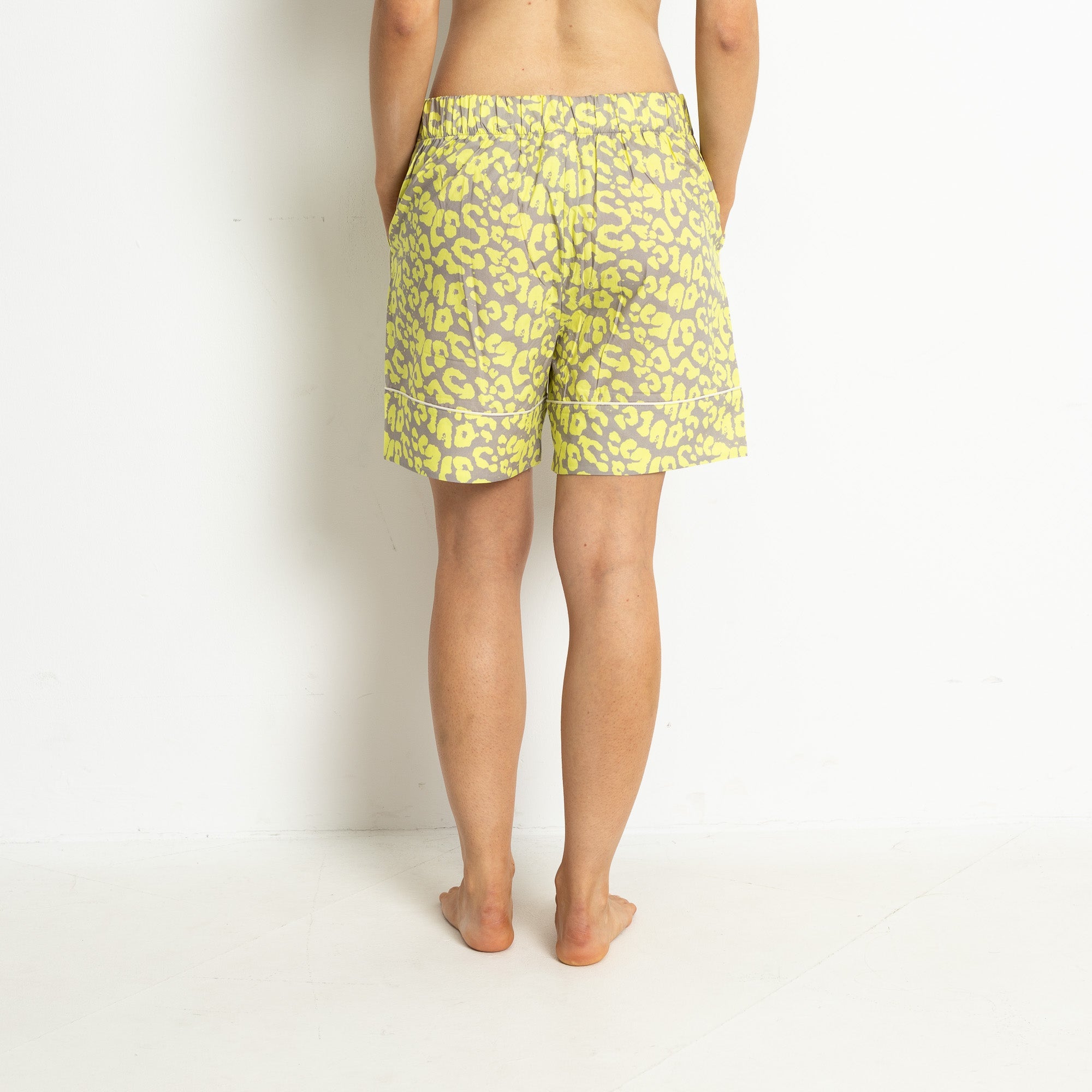 Pyjama Shorts - leo splashes yellow/grey - VIVI MARI