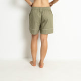 Pyjama Shorts - solid pale olive - VIVI MARI