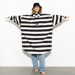 Raincoat bold stripes - black/sand - VIVI MARI