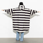 Raincoat bold stripes - black/sand - VIVI MARI