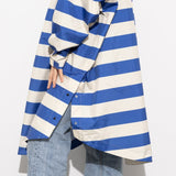 Raincoat bold stripes - blue/sand - VIVI MARI