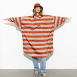 Raincoat bold stripes - cinnamon/latte - VIVI MARI