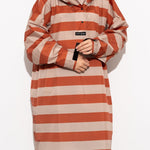Raincoat bold stripes - cinnamon/latte - VIVI MARI