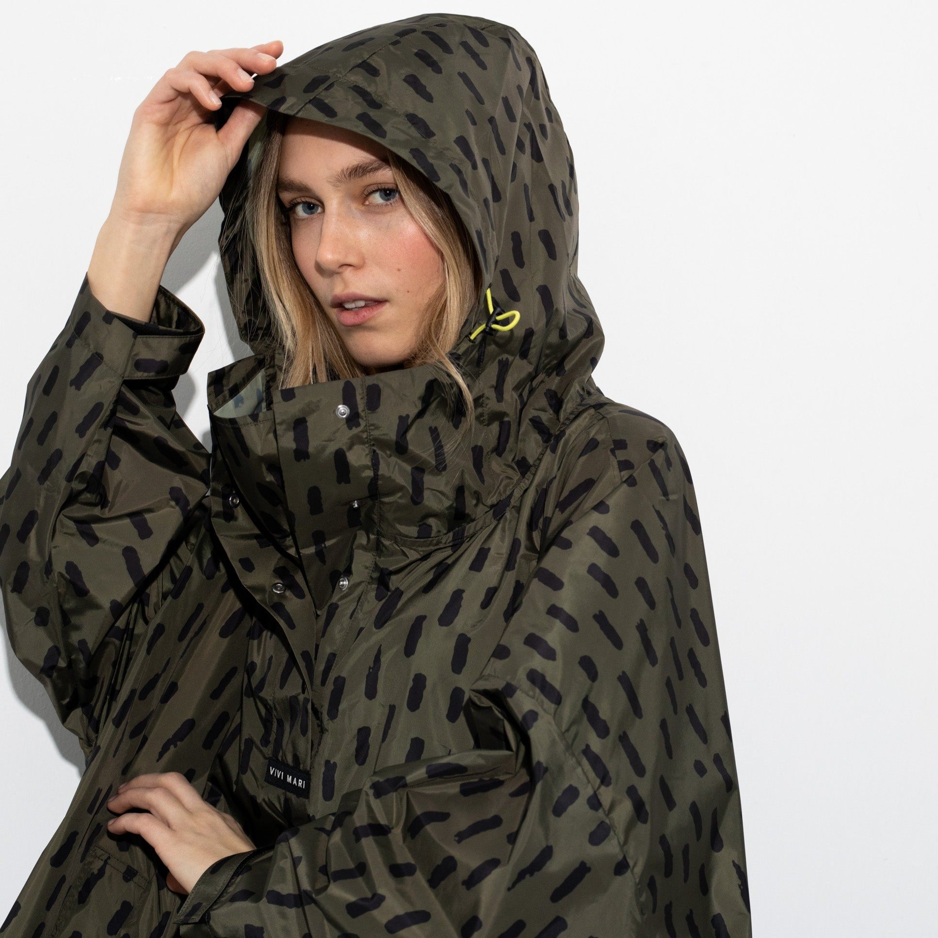 Raincoat drops olive/black - VIVI MARI