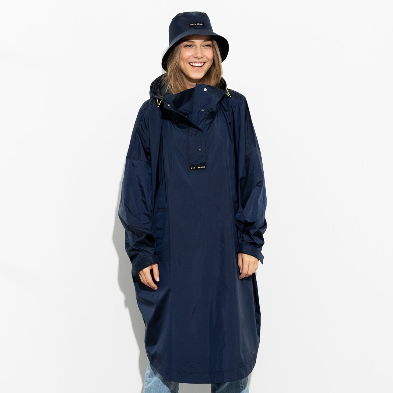 Raincoat solid navy - VIVI MARI