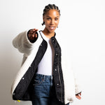 Reversible Bomber Jacket - black/sand - VIVI MARI