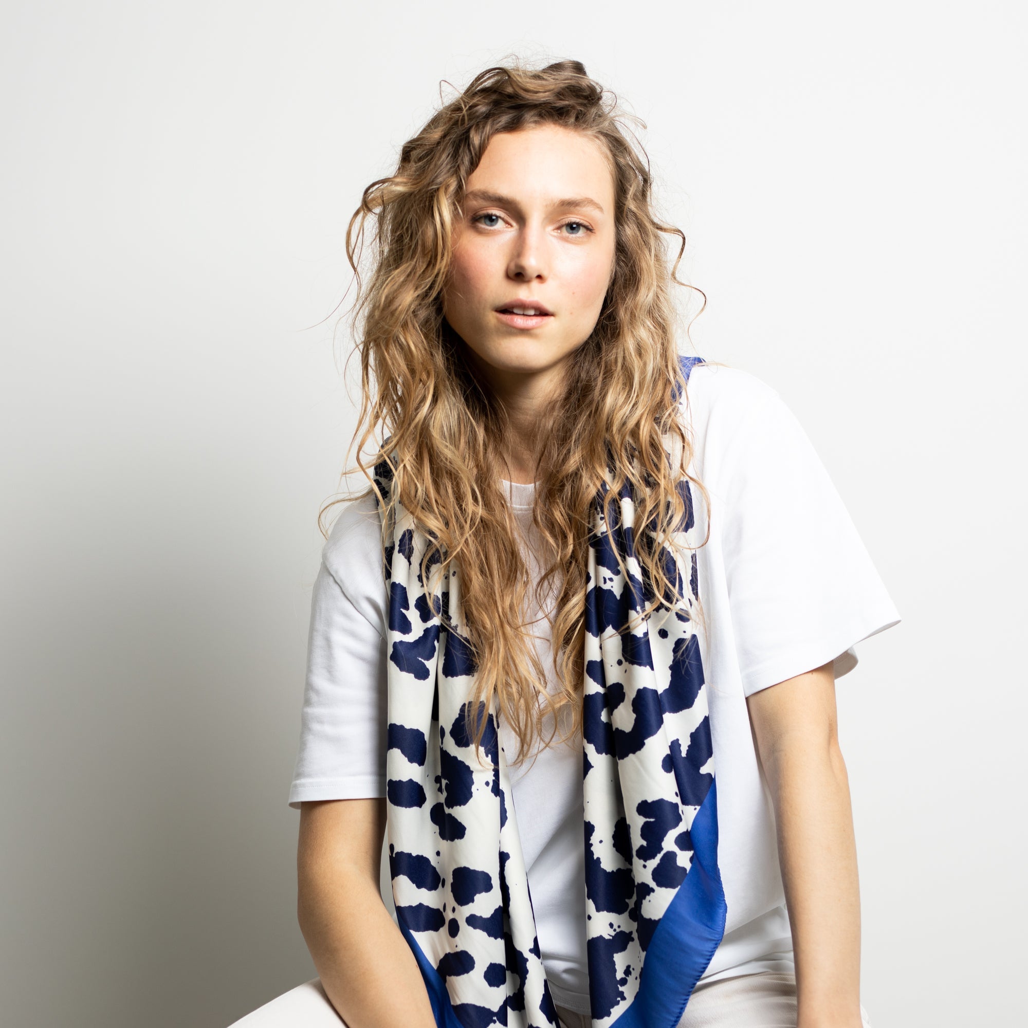 Scarf leo - navy/white - VIVI MARI