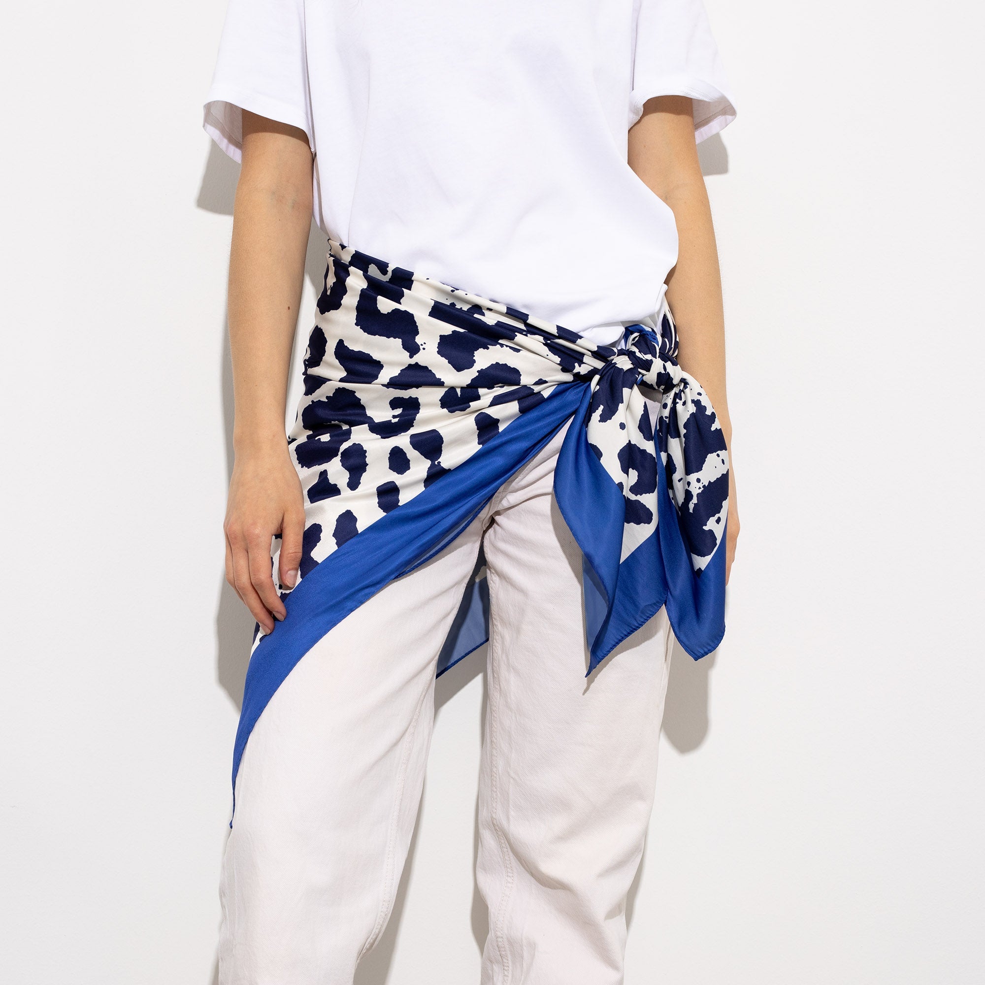 Scarf leo - navy/white - VIVI MARI