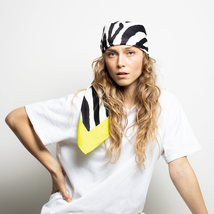 Scarf zebra - black/white - VIVI MARI