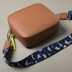 strap abstract leopard blue/black - tan - VIVI MARI