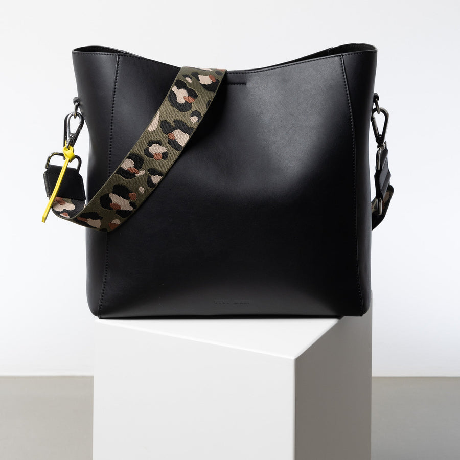 strap abstract leopard olive/black - black - VIVI MARI