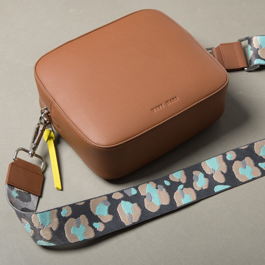 strap abstract leopard taupe/mint - tan - VIVI MARI
