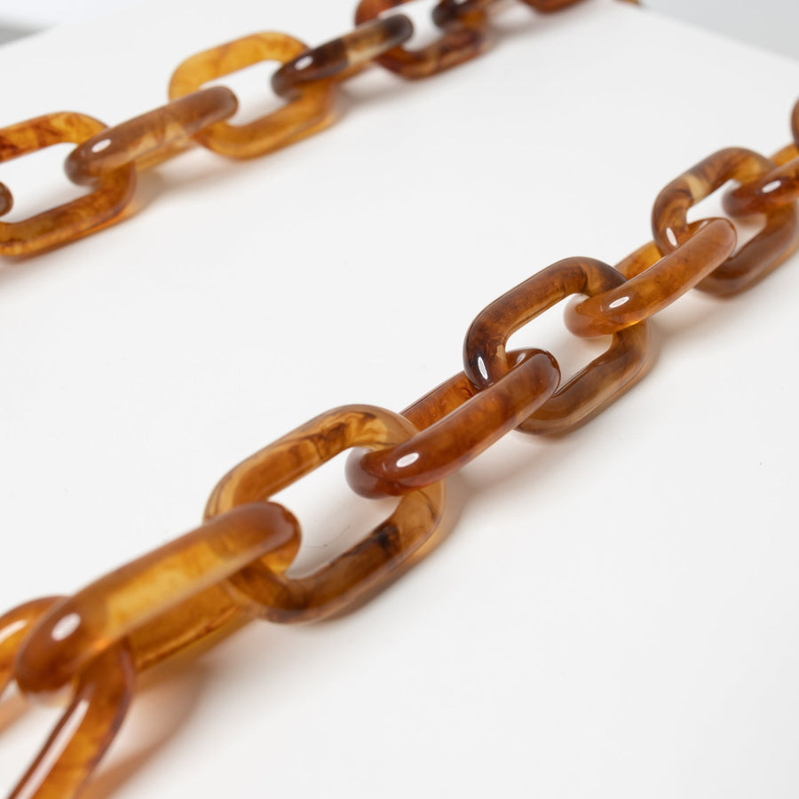 strap acrylic chain amber - long - VIVI MARI