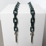 strap acrylic chain forest green - long - VIVI MARI