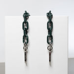 strap acrylic chain forest green - long - VIVI MARI