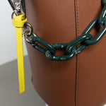 strap acrylic chain forest green - short - VIVI MARI