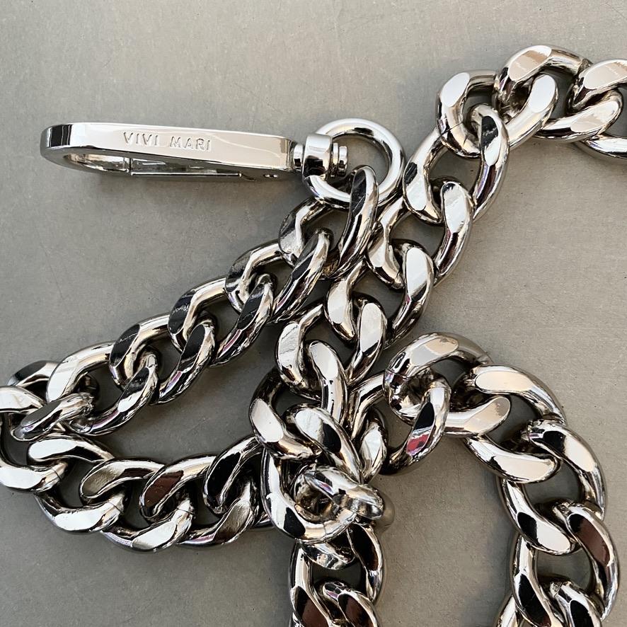 strap chunky chain silver - VIVI MARI