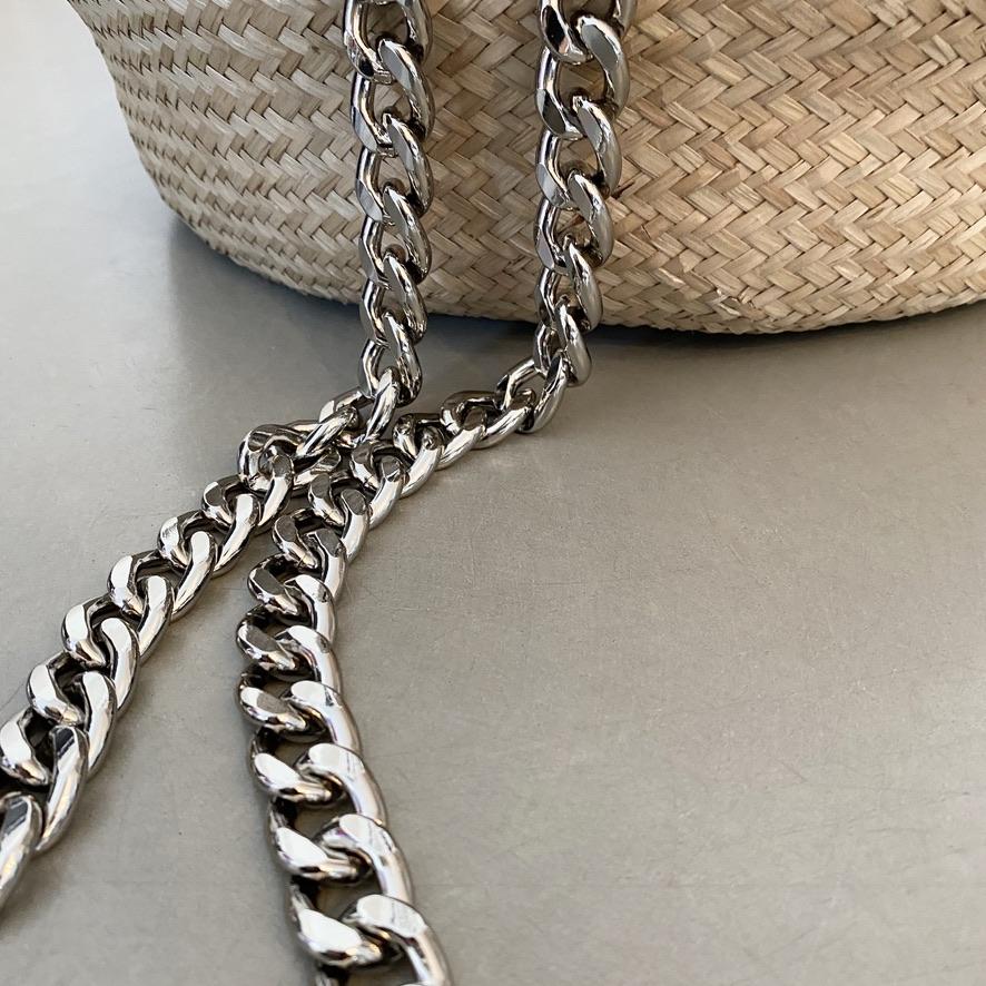 strap chunky chain silver - VIVI MARI