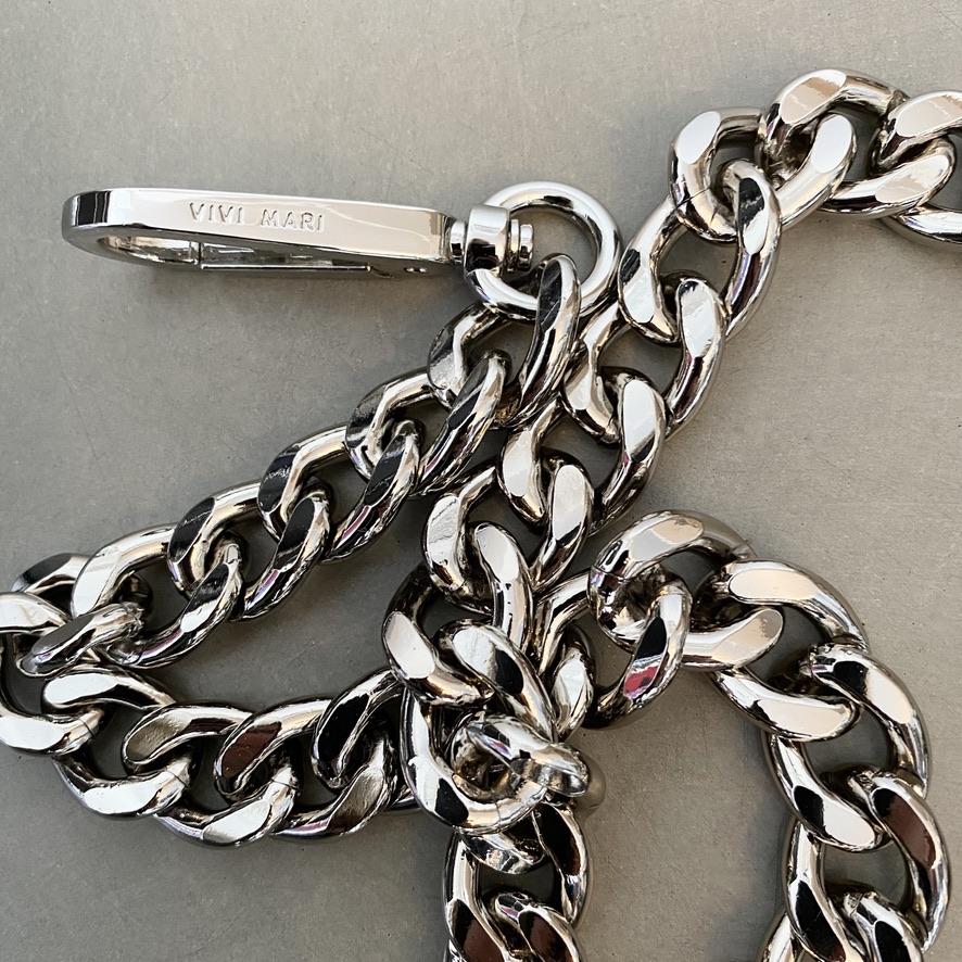strap chunky chain silver - short - VIVI MARI