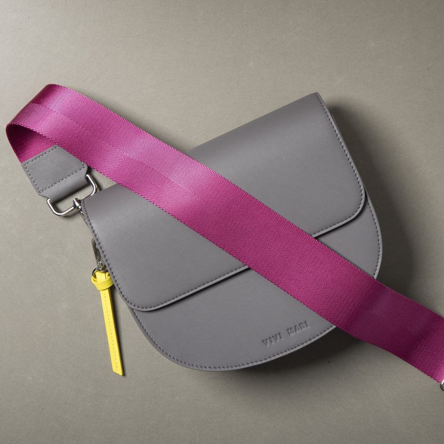 strap deep magenta - taupe - VIVI MARI
