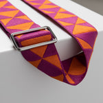 strap triangles magenta/orange - tan - VIVI MARI