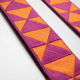 strap triangles magenta/orange - tan - VIVI MARI