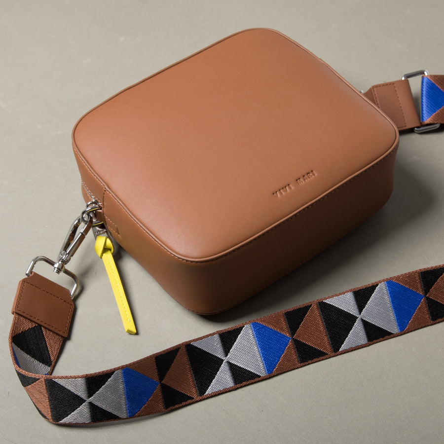 strap triangles multi tan/blue - tan - VIVI MARI