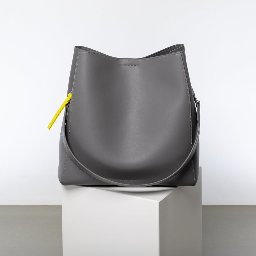 tote bag + strap basic classic - taupe - VIVI MARI